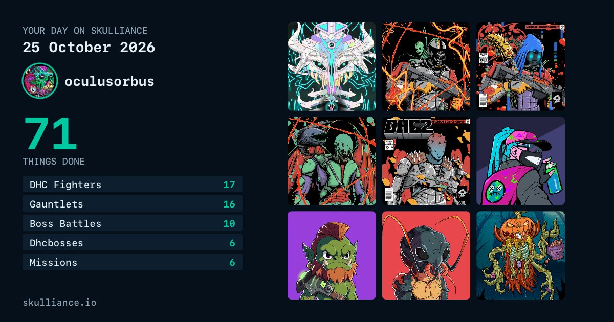 One player's day on Skulliance