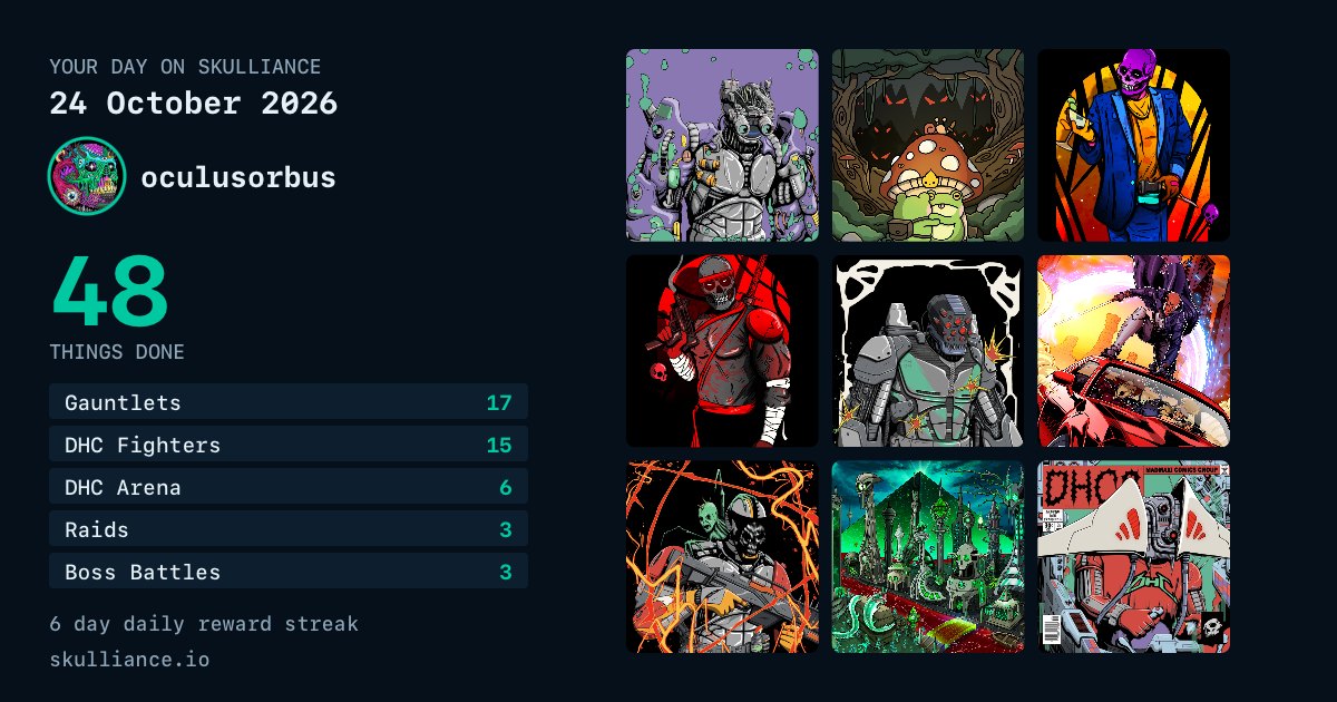 One player's day on Skulliance