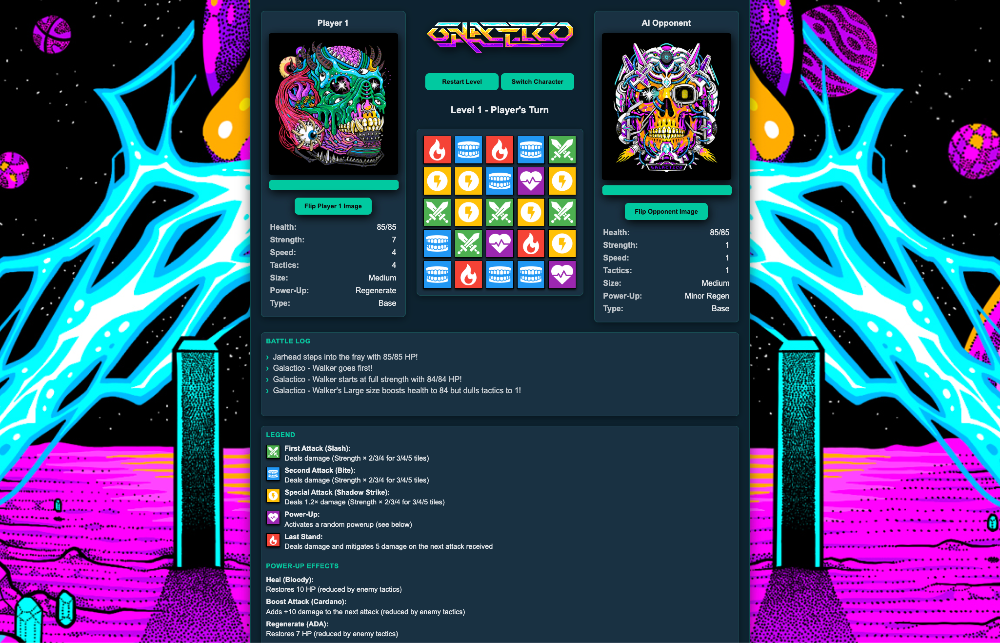 Monstrocity match 3 RPG battle